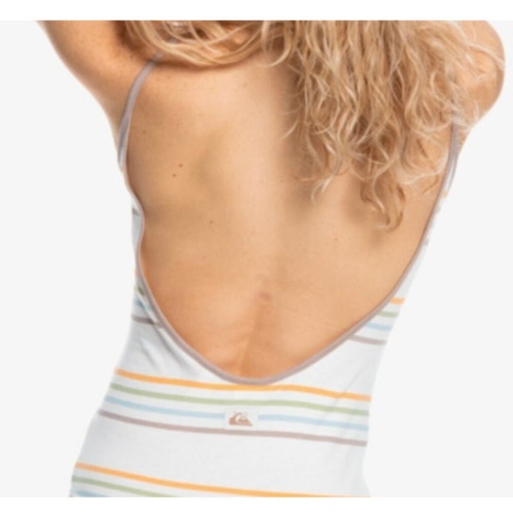 Retro 70s Surf Heritage Striped Rider Bay 100% Organic Cotton Bodysuit Small